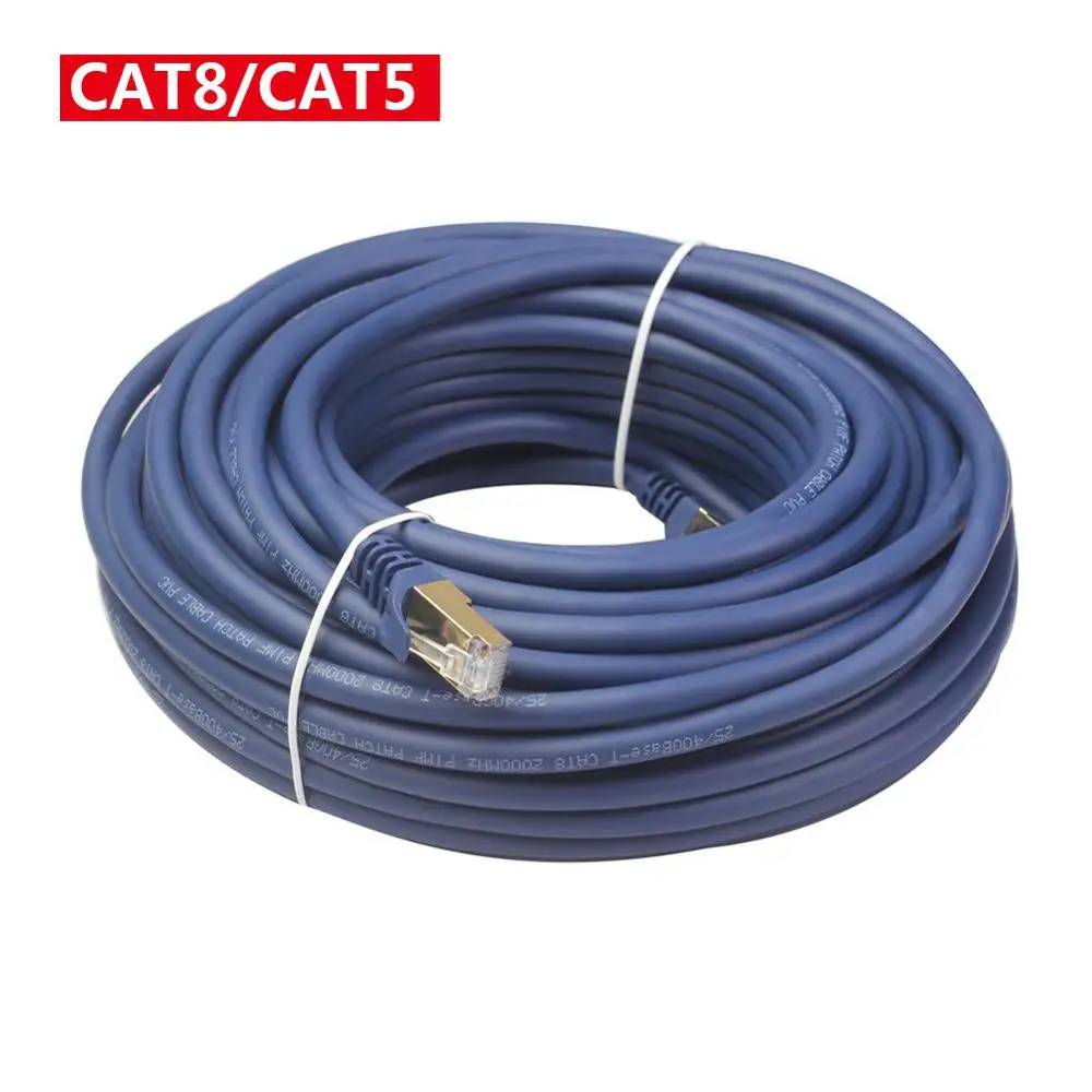 Cat5/Cat8 Ethernet кабель RJ45 сетевой Cat 5 Lan Кабель 8 Соединительный шнур 10 м/15 м/20 м для