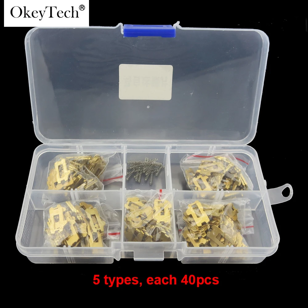 

Okeytech 200pcs/lot Car Lock Reed MAZ24 Plate For Mazda Auto Lock Repair Accessories Kits Locksmith Tools with Spring As Gift