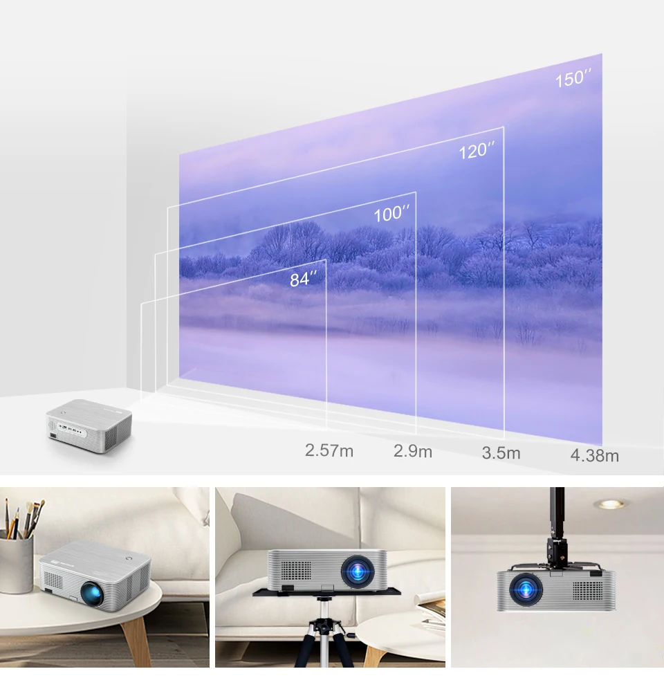 BYINTEK MOON K15 Full HD 1080P Android wifi светодиодный 1920x1080 lcd видео проектор для Iphone смартфонов