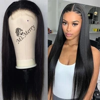 ms merry 44 real hd lace closure wig with baby hair straight 20 30 lace wig hair extension brazilian raw virgin human hair