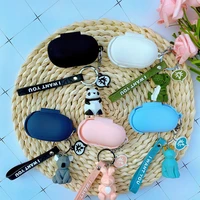 cute silicone cover for samsung galaxy buds 2019 buds plus case with keychain earphone protect accessories panda keyring decor