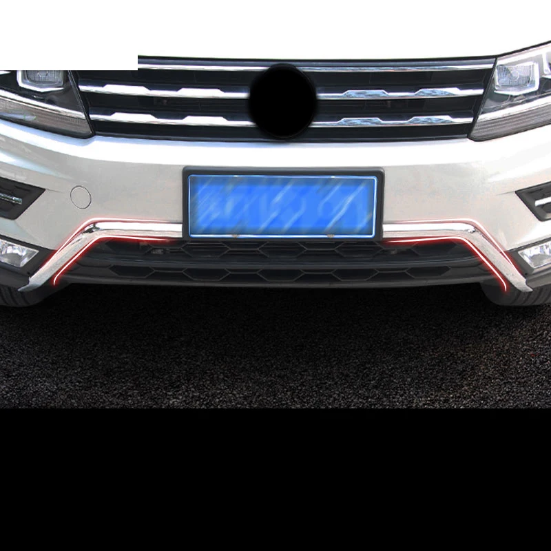 Обшивка переднего бампера для VW Volkswagon Tiguan 2017 2018 ABS Chrome отделка гонок гриль