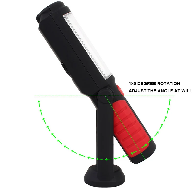 2Pcs Handheld Rechargeable LED Lamp 3W Torch with Magnet for Outdoor Camping ENA88 | Спорт и развлечения