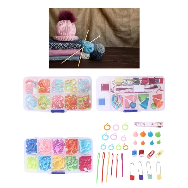 

Sewing Needles Kit Tool Weaving Knitting Accessories Plastic Large Eye Needles