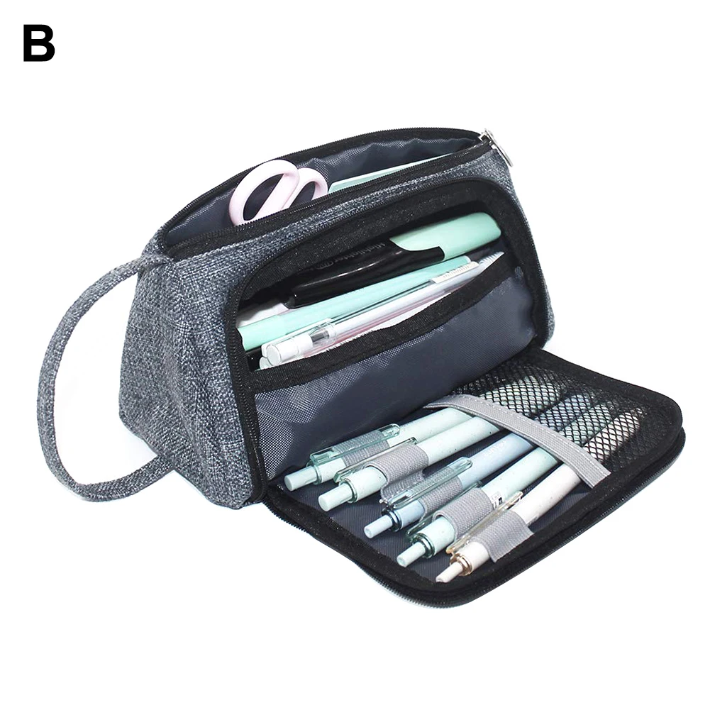 Портативный большой емкости держатель сумка для хранения ручек школьные