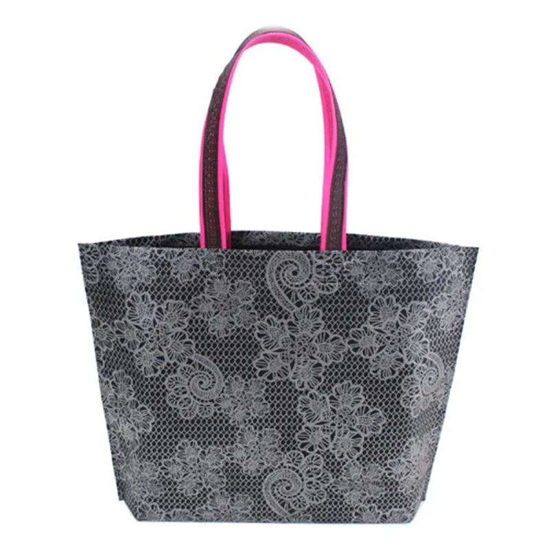 3 стильные новые модные складные черные сумки для покупок с принтом Удобные