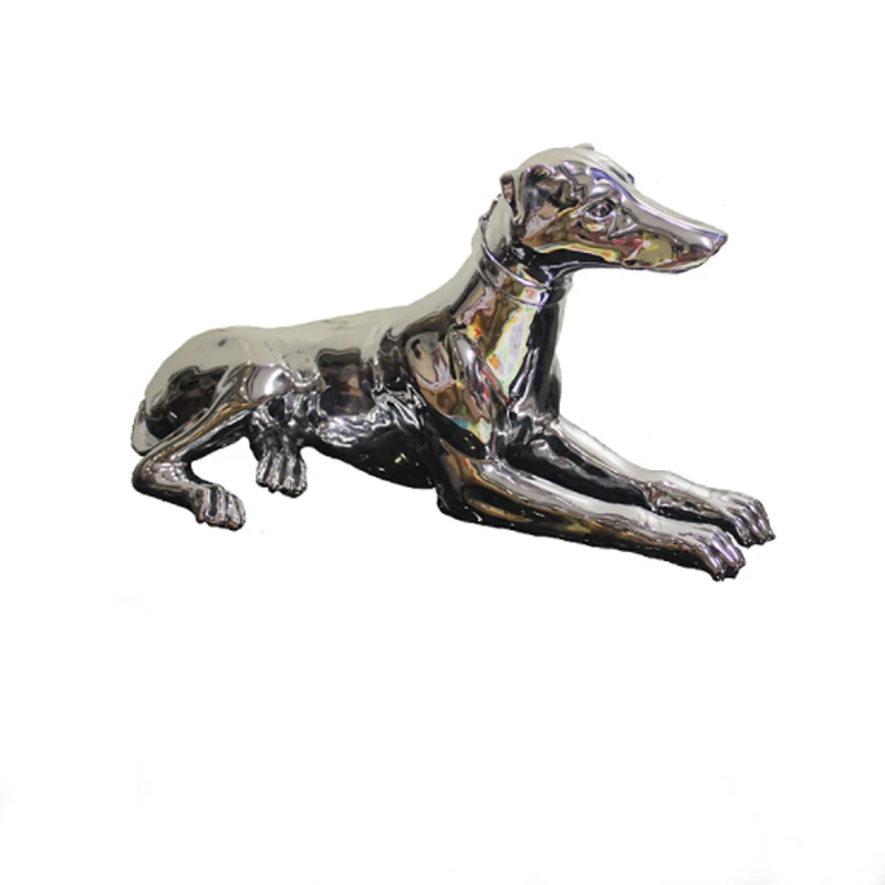 

New Resin with Silver Electroplating Italy GREE Hound Greyhound House Decoration Art Dog
