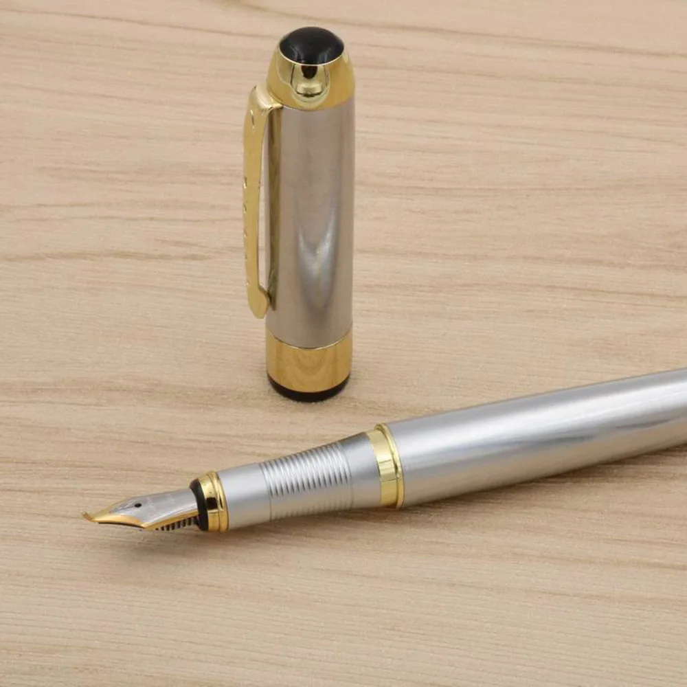 Роскошные фирменные Jinhao 250 нержавеющая каллиграфии фуде перьевая ручка