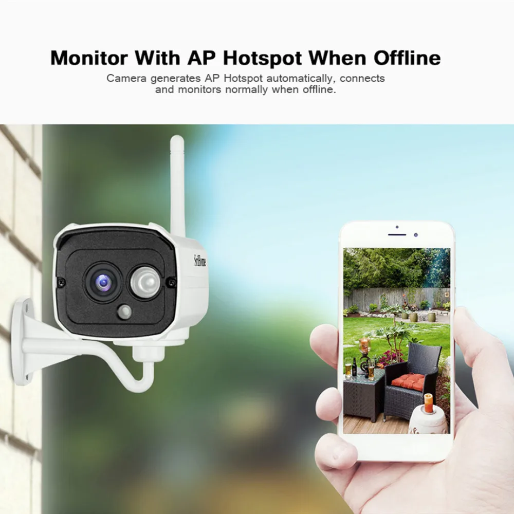 SriHome SH024 1080P умная ip камера IP66 Водонепроницаемая ночного видения обнаружения