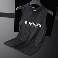 men t shirt sports tank sleeveless shirts running gym training footballbasketball%ef%bc%8cfitness with hat breathable tank top