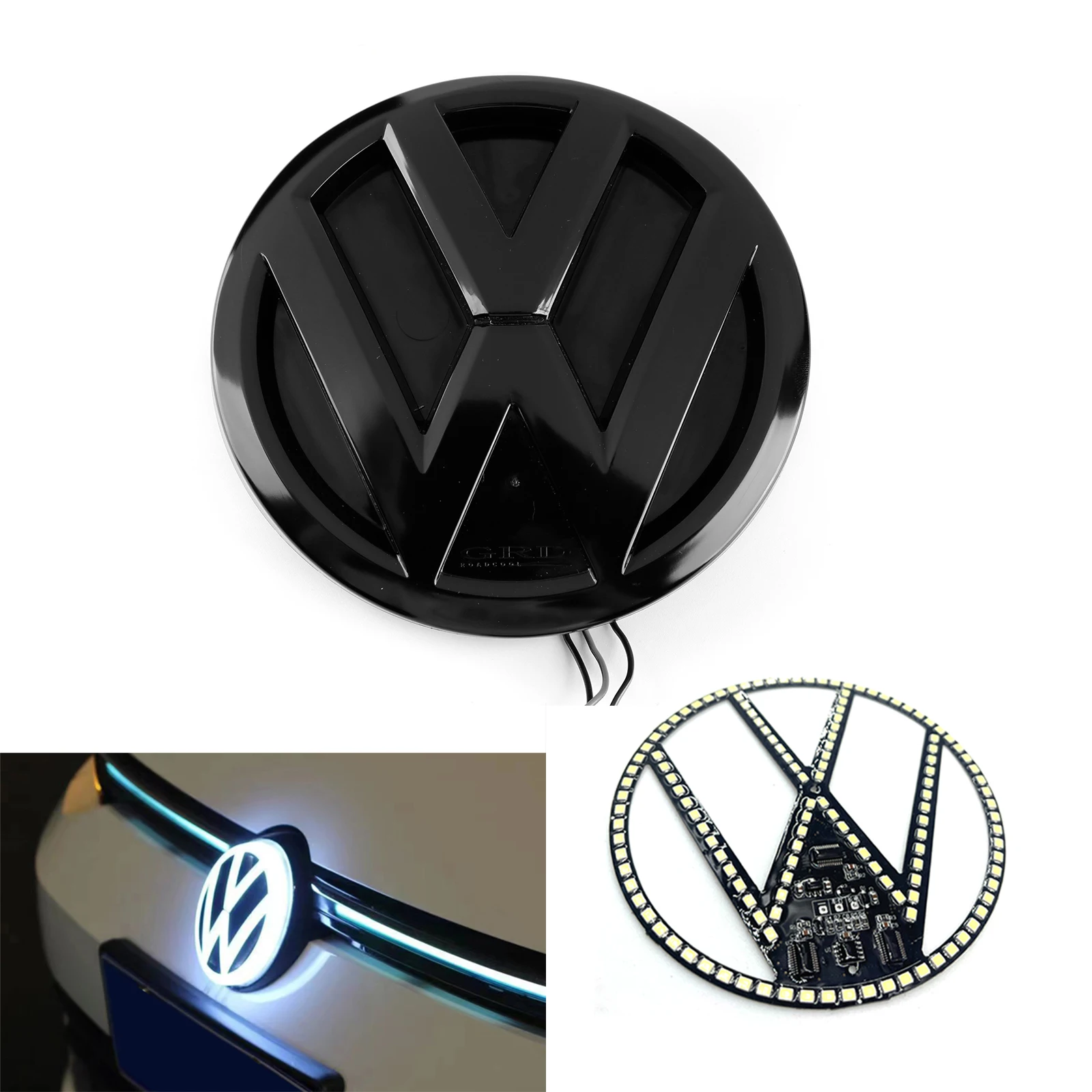 137 мм динамический светящийся светодиодный автомобильный логотип значок