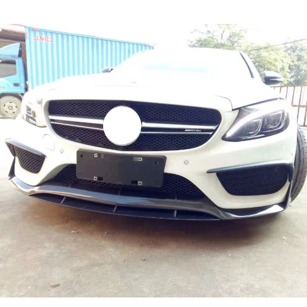 Передний бампер из углеродного волокна в стиле для Benz W205 C205 S205 C180 C200 C300 C450 C43 с Amg