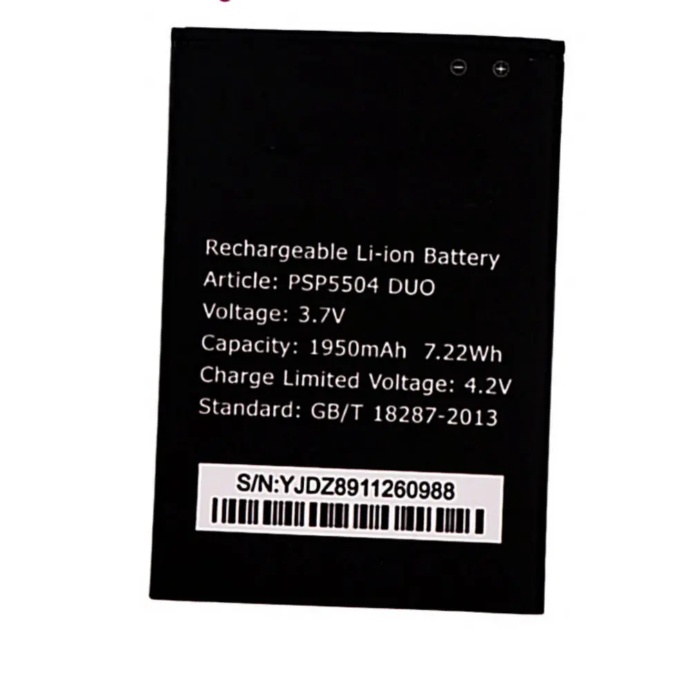 

Original size replacement battery 1950mah 7.22wh 3.7v Battery For Prestigio PSP5504 DUO Smartphone batteries