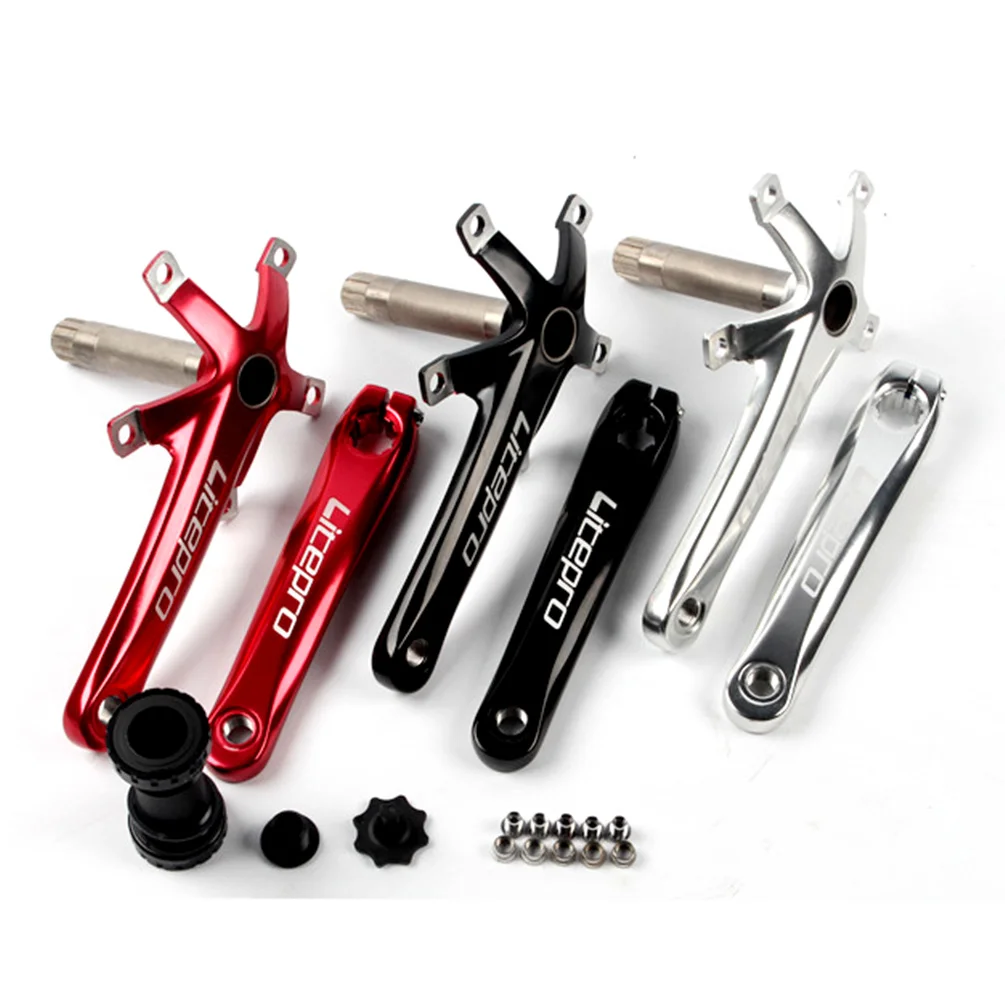 2021NEW Litepro Folding Bicycle Curve Aluminium alloy 170mmHollow Integral MTB Mountain bike BCD 130 tooth Flat parts | Спорт и