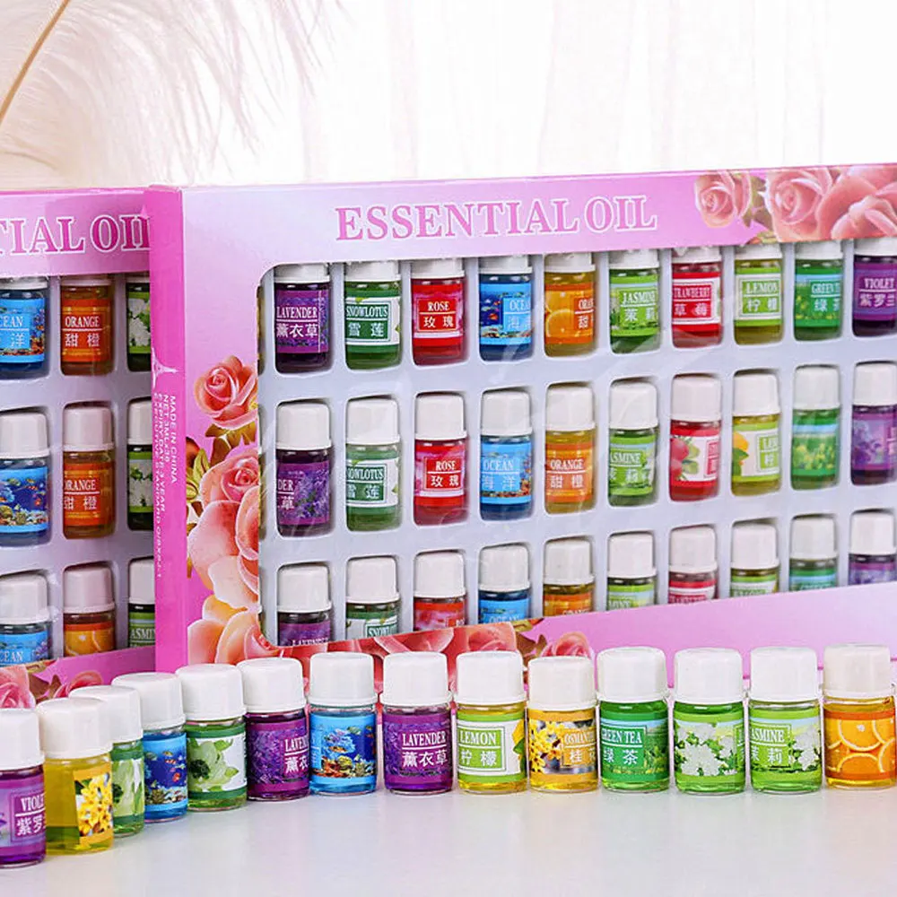 

36pcs In One Box 3ML Water Soluble Fragrance Essential Oil Refill Humidifier Aroma Oil Set for Home Car Office Store
