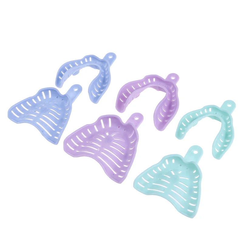 

Dental Central Supply 6Pcs Colorful Dental Impression Trays Plastic Materials Teeth Holder For Oral Tools
