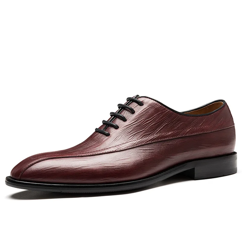 

New business dress luxury leather shoes in autumn 2020 men's Leather Men's shoes with leather uppers men dress shoes black shoe