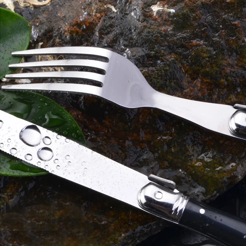 Столовый набор из 34 предметов стиль Laguiole ножи нержавеющей стали для стейка вилка