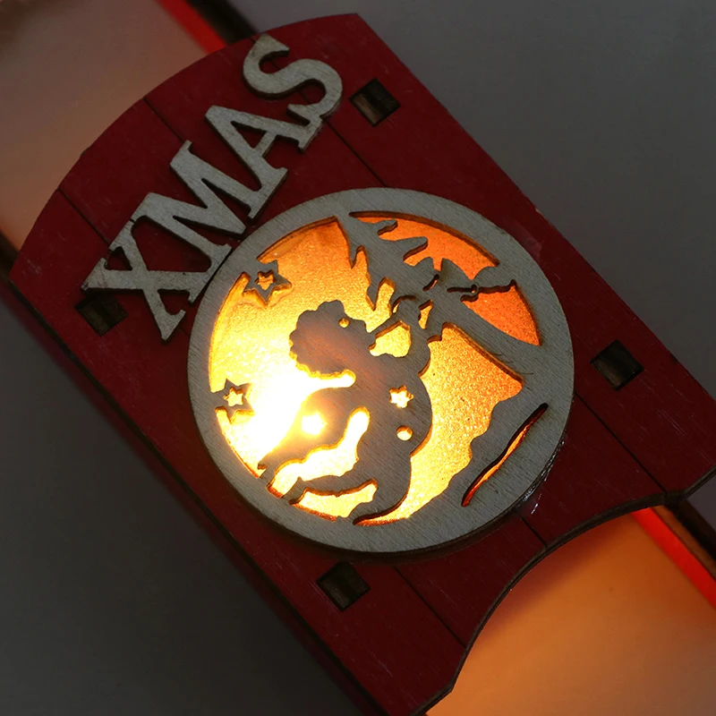 Деревянная подвеска в виде саней подарок украшение для рождественской елки