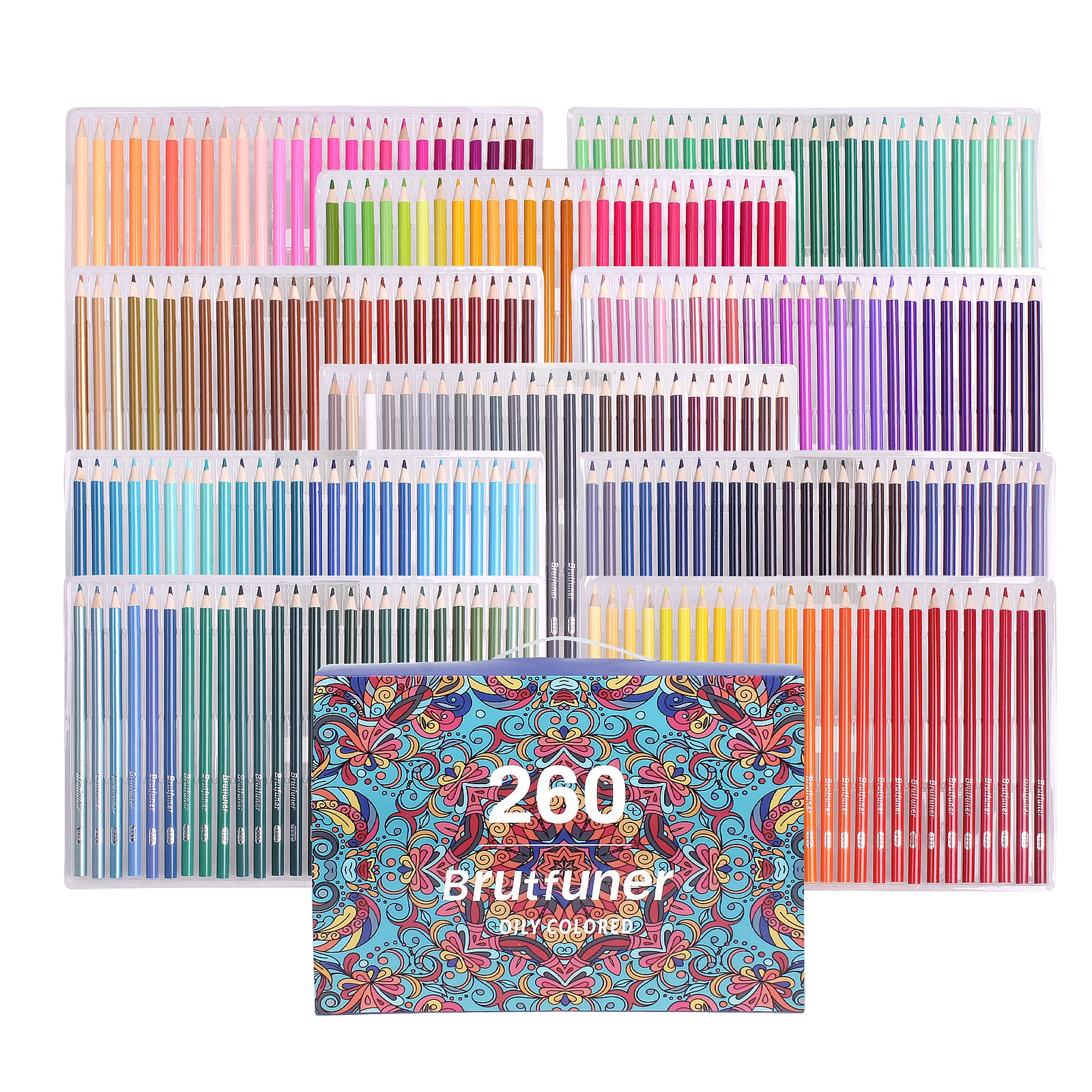 

260 цветные карандаши, Набор цветных карандашей, профессиональные цветные карандаши для художников, для детей и взрослых, цветные эскизы и ри...