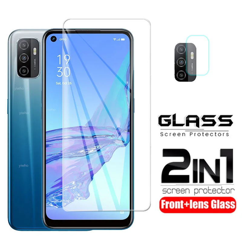 

for oppo a53 glass 2-in-1 camera protective glass for oppo a53 a 53 CPH2127 6.5" Tempered glass screen protectors film 9h
