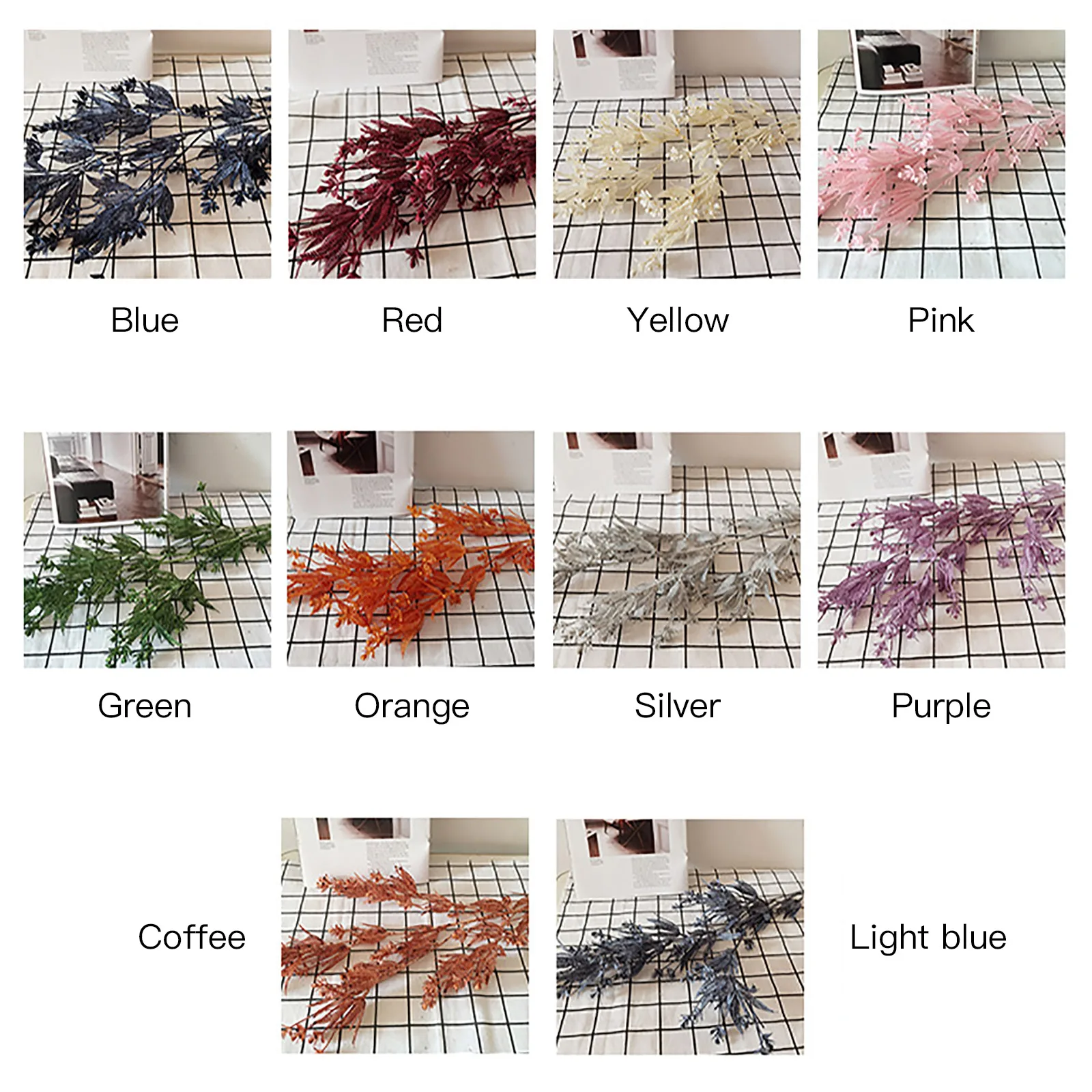 

Mini Plastic Pearl Grass Artificial Green Plant Home Living Room Decoration Fake Flower DIY Wreath Material