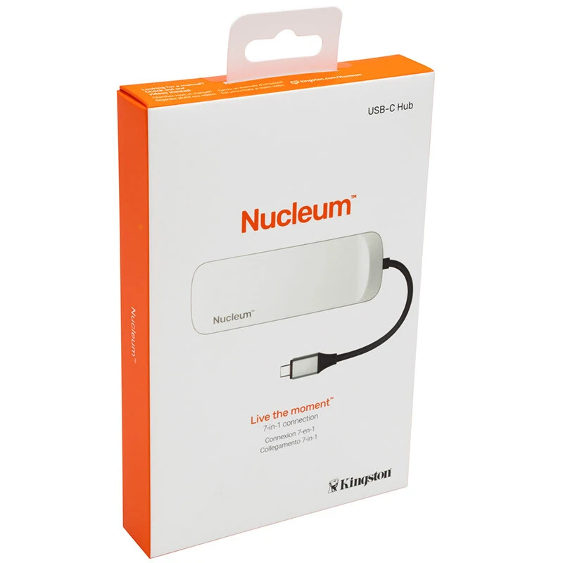Kingston Nucleum USB C мульти-концентратор 7 в 1 HDMI type-C адаптер USB3.1 ридер Зарядка для Iphone MacBook подключение USB и Micro/SD карты