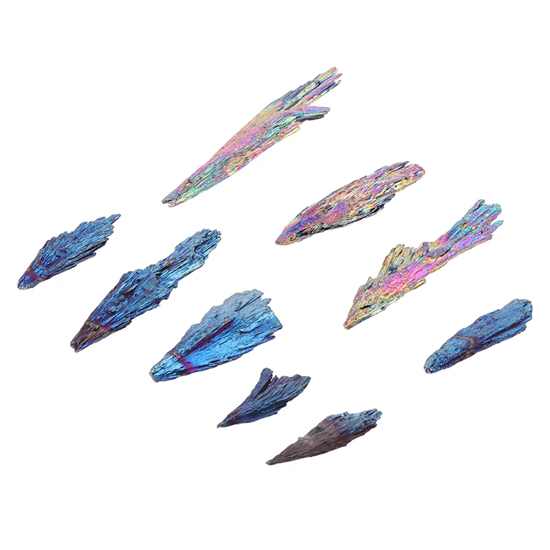 

1pcs Natural Quartz Crystal Stone Rainbow Titanium Cluster Mineral Specimen Healing