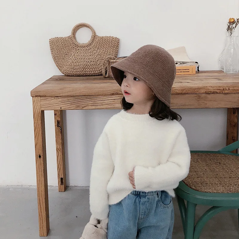 Зимние Свитера для девочек с имитацией воды мягкие свитера длинными рукавами