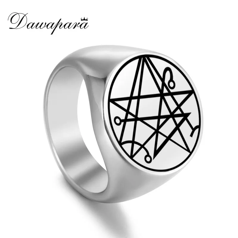 Dawapara Necronomicon The Gate of боги Seal кольцо викингов Amulet satolic Magic Talisman мужские кольца из