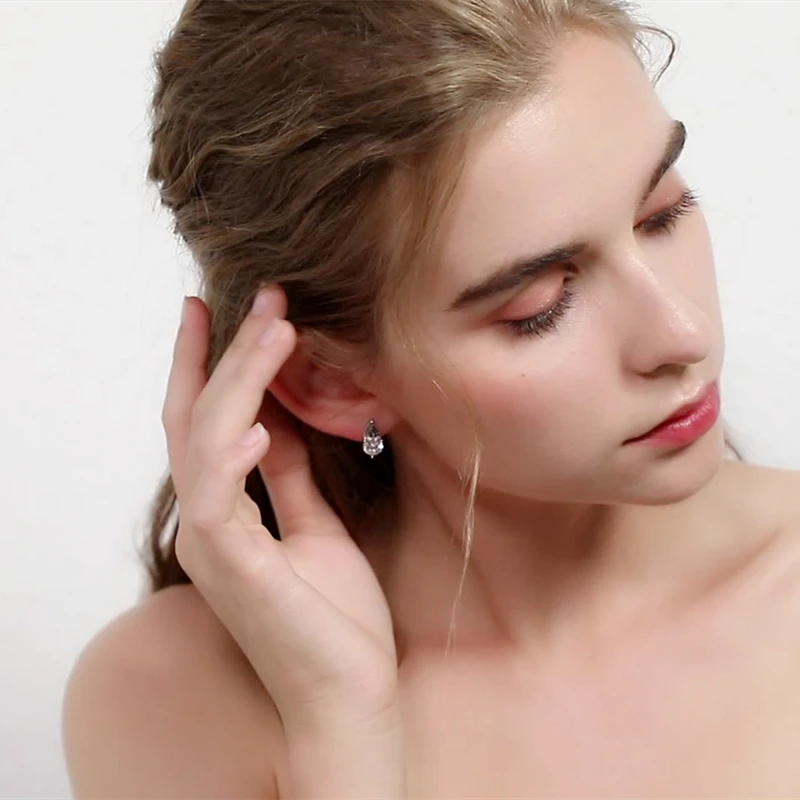 Черный ость Классический 925 стерлингового серебра черного цвета с круглым носком