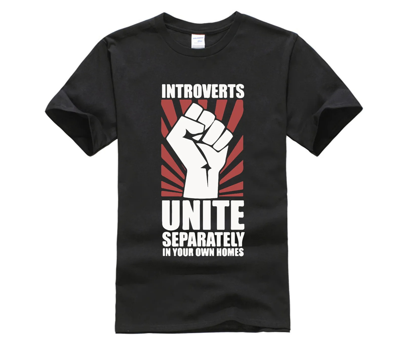 Футболка мужская с мультяшным принтом в стиле Харадзюку интровертами отдельно