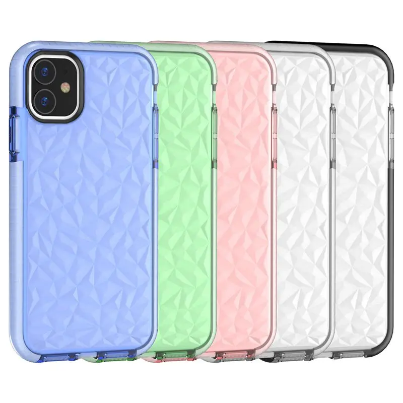 Suntaiho Clear Diamond Pattern Case For iPhone 11 Pro MAX Soft TPU Phone Cover Transparent Cases | Мобильные телефоны и