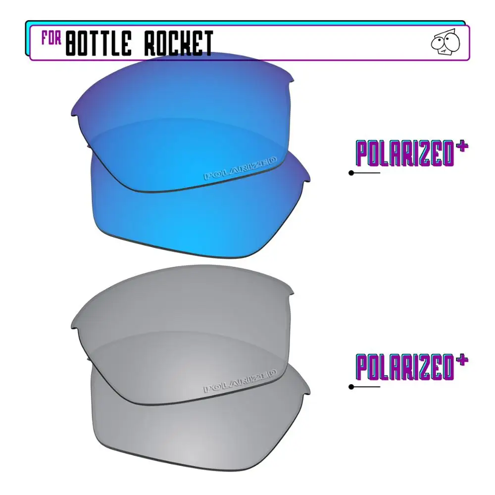 EZReplace Polarized Replacement Lenses for - Oakley Bottle Rocket Sunglasses - Sir P Plus-BluePPlus