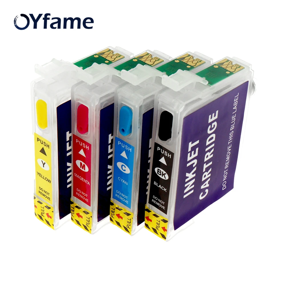 OYfame T1801 патрон чернил для принтера Epson T1811 Заправка картриджей с ARC чип XP325 XP205 XP305