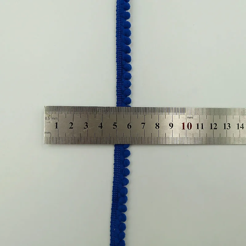 50 ярдов/партия 10 мм Мини жемчужная помпон лента с бахромой отделка мяч шитье