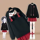 Женский костюм Тан Улучшенный Hanfu свитер костюм Осенняя Женская юбка в китайском стиле комплект Кимоно размера плюс из двух предметов