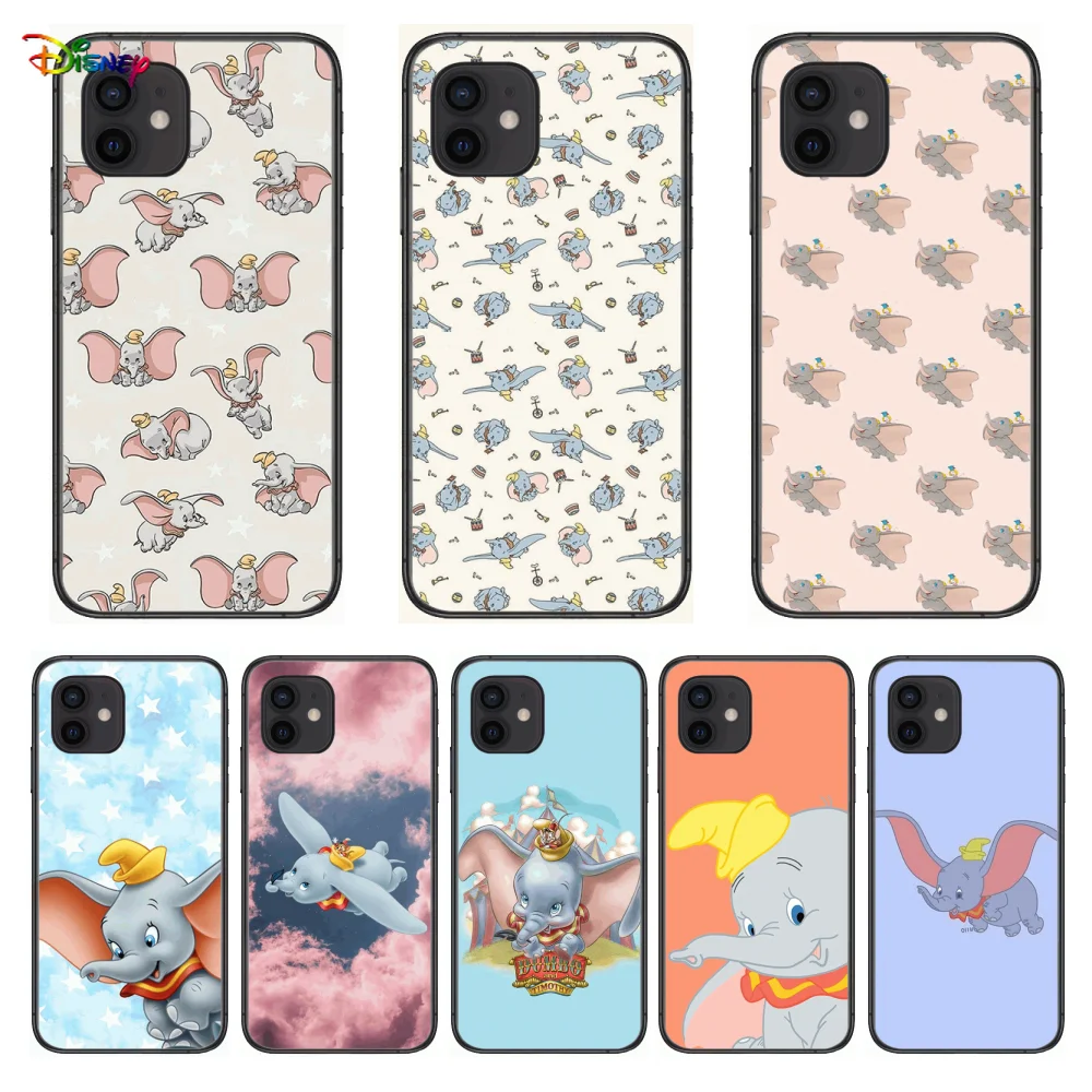 

2021 Disney Dumbo Style Phone Case Cover for Iphone 13 12 Pro Max 11 8 7 6 S XR PLUS X XS SE 2020 Mini Black Cell Shell