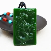 drop shipping natural jades pendant necklace nephrite jades jewelry for men chinese dragon lucky mascot necklace pendant