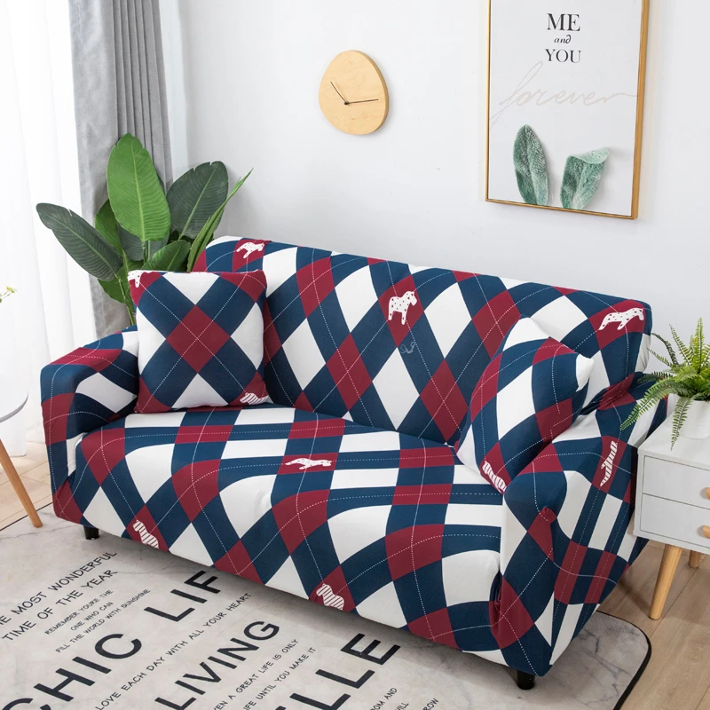 Современный клетчатый Эластичный секционный угловой чехол Afervor для дивана