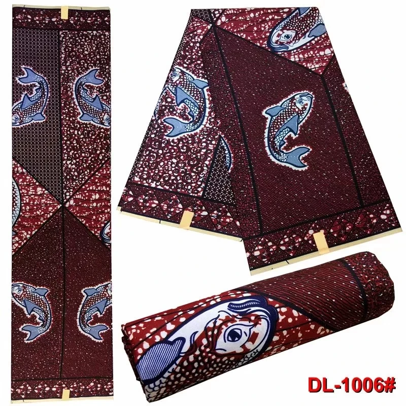 4 Африканский настоящий воск из Анкары Ткань 6 ярдов для шитья Материал Мода нигерийский настоящий java батик Африканский принт восковая ткань! DF-3113 - Цвет: 4