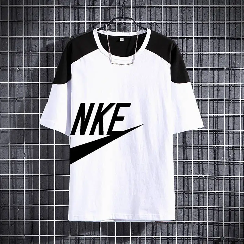 

Summer men's letter printed short sleeve fashion brand casual T-shirt cotton