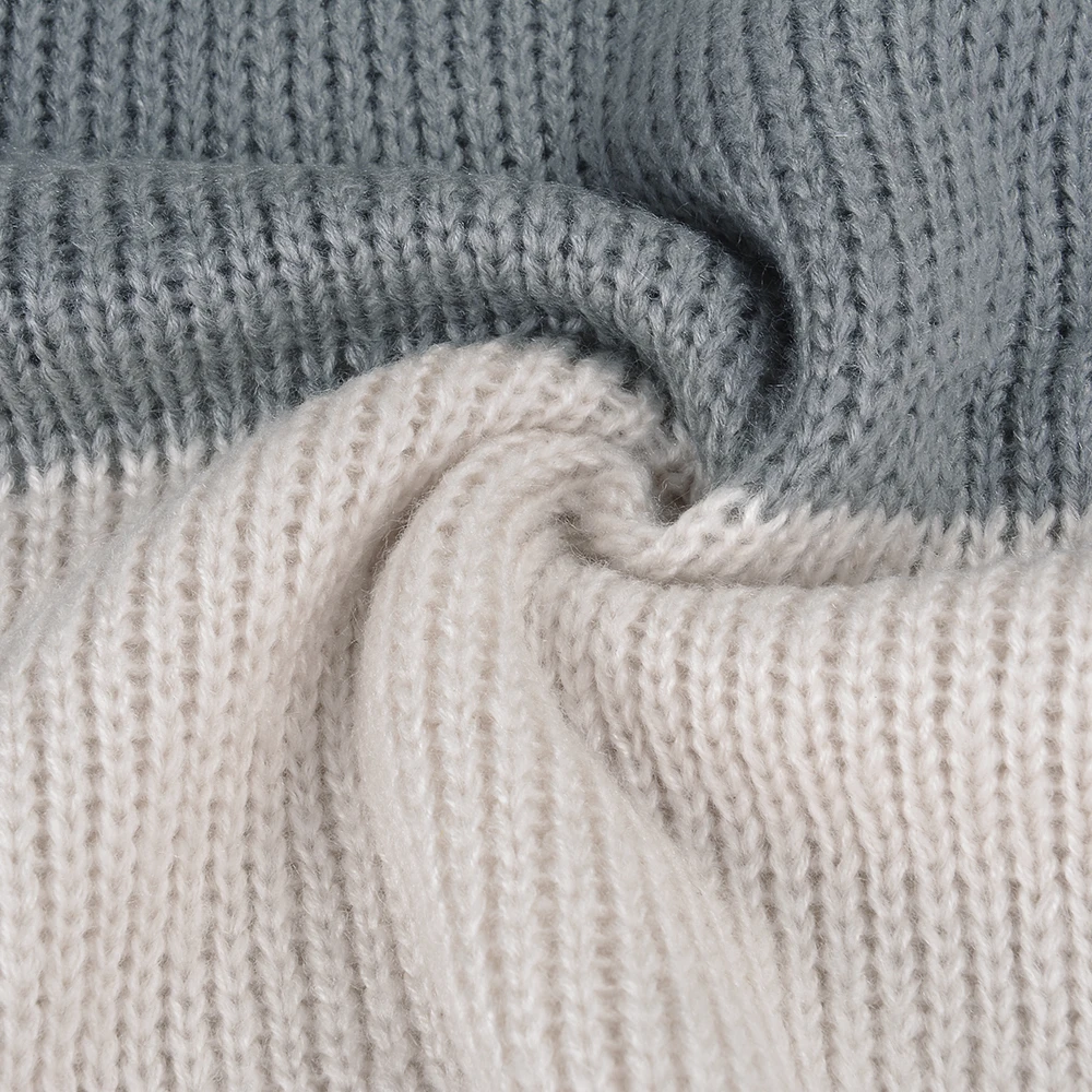 2019 Повседневные Пуловеры Свитера женские новые свободные полосатые водолазки