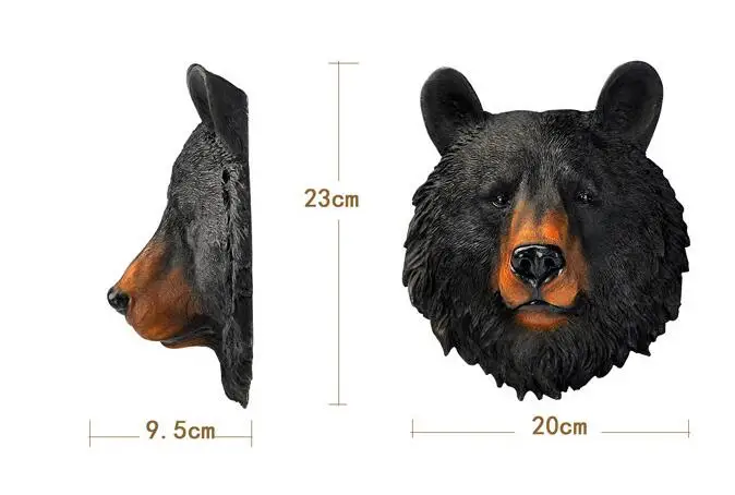 $ Лев тигр медведь волк голова леопарда скульптура статуя Настенная роспись