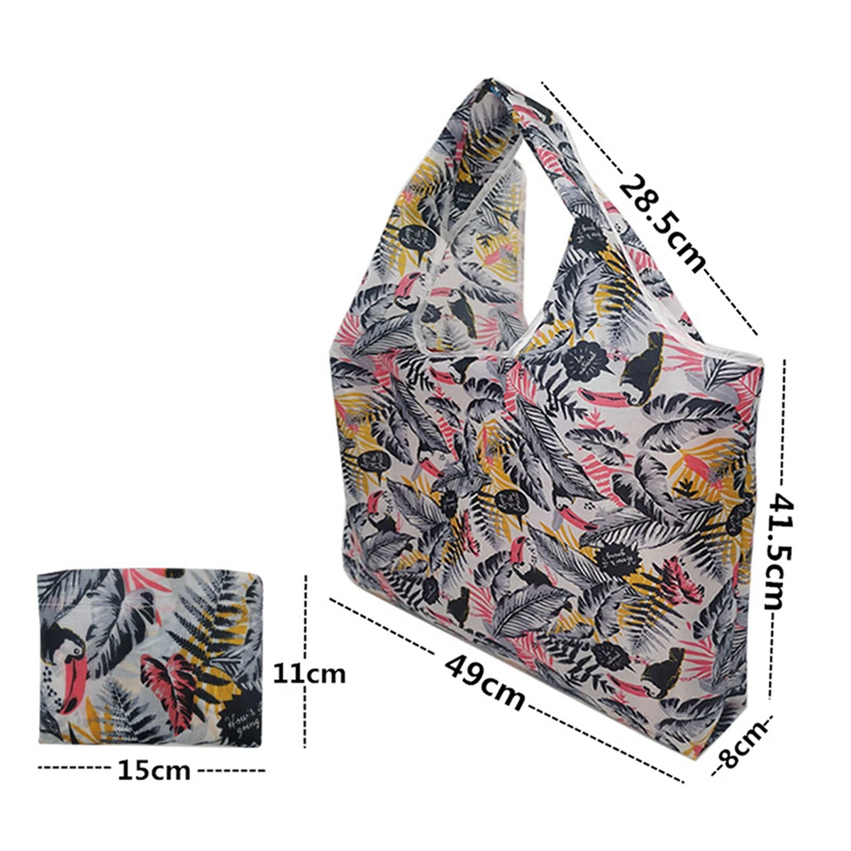 

Stylish Reusable Grocery Bags with Pouch Large Capacity Printed Foldable Shopping Bags for Everyday Use