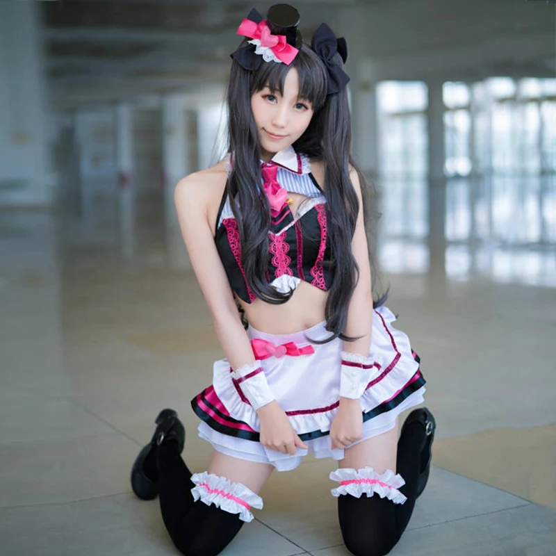 

Game FGO Valentine's Day Tohsaka Rin Cosplay Costume Women Cute Maid Dress Fate Stay Night Outfits Halloween Carnival Uniforms