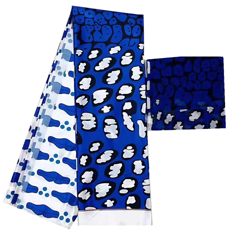 Африканская восковая ткань искусственная шелковая шифоновая с Африканским