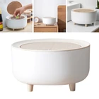 GXMA креативная мини-корзина для мусора в скандинавском стиле с эластичным нажимным колпачком и крышкой для столешницы