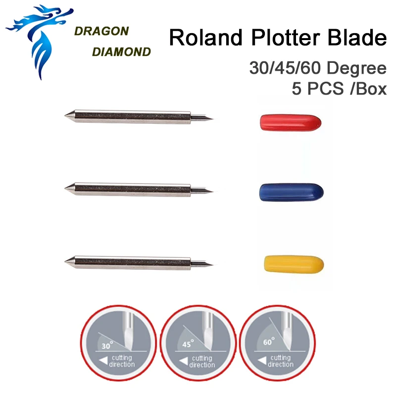 5 шт. режущий плоттер Roland 30/45/60 градусов 1 Держатель лопасти для винилового резака