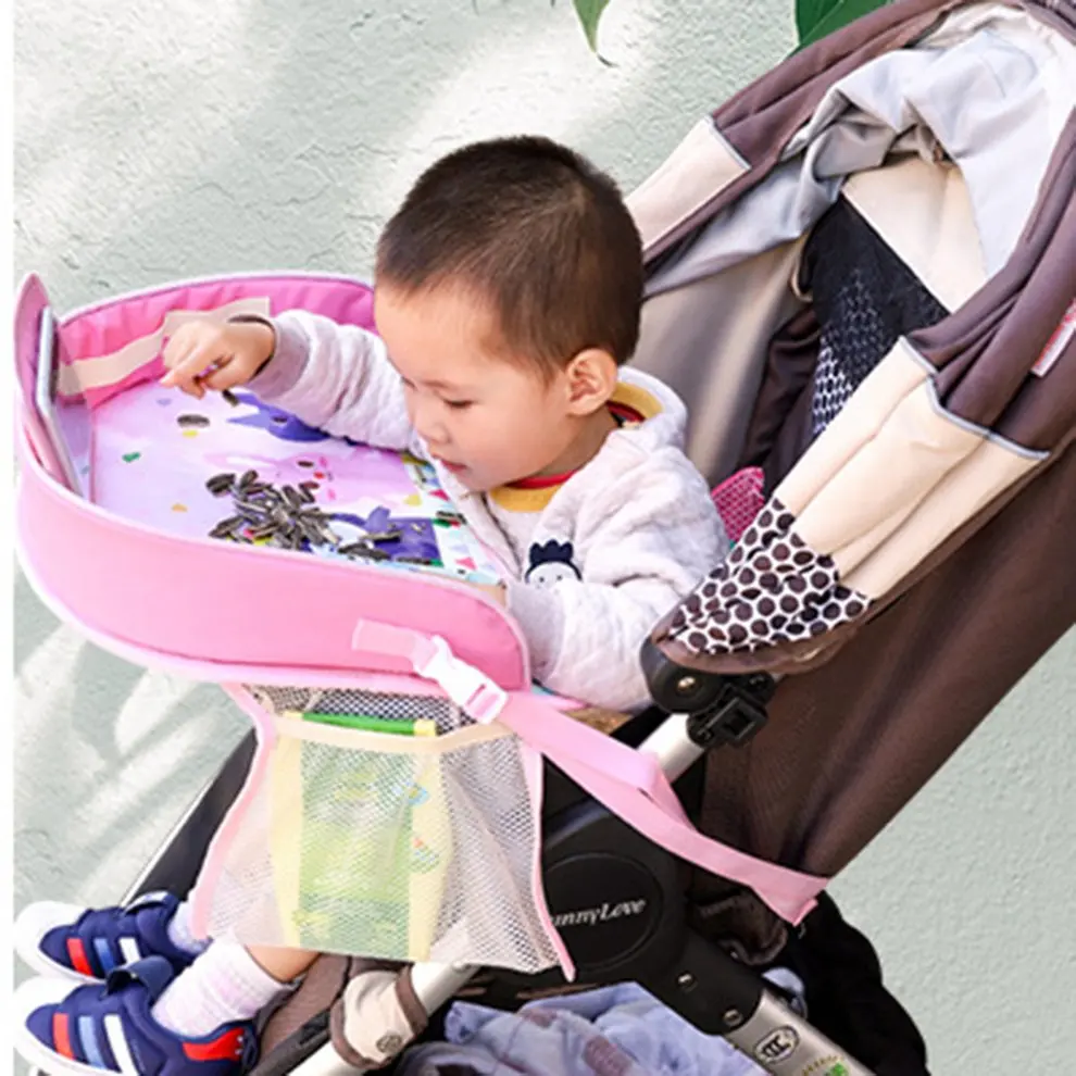 

Waterproof Multi-function Car Safety Seat Plate Car Painting Table Baby Eating Table For Children Kid Stroller Accessories